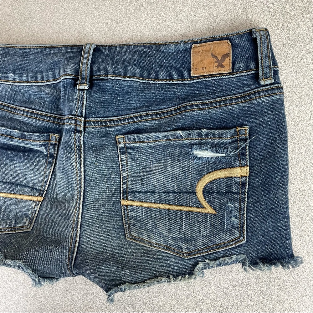 American Eagle Shortie Distressed Denim Shorts - Picture 7 of 8